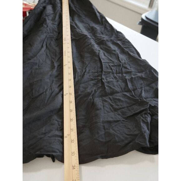 Sam & Jess Women's Challis Belted Pull-On Midi Skirt Black L - Picture 9 of 9